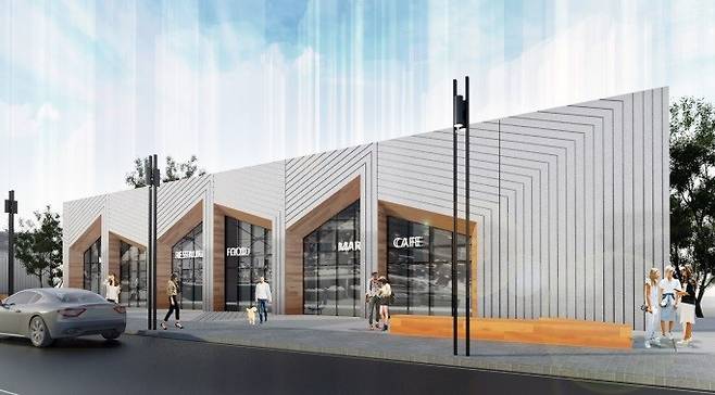 카페 거리와 같이 스트리트 형식의 스트라다. 래미안 목동 아델리체에 적용된 이미지. [삼성물산 제공]