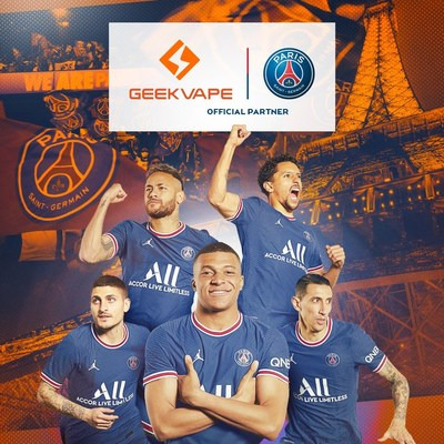 GEEKVAPE AND PARIS SAINT-GERMAIN ANNOUNCE OFFICIAL PARTNERSHIP (PRNewsfoto/SHENZHEN GEEKVAPE TECHNOLOGY CO., LTD)