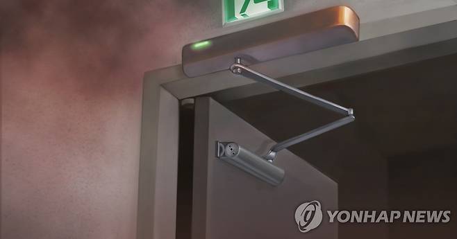 화재와 방화문 (PG) [홍소영 제작] 일러스트