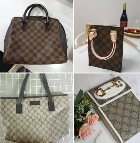 10~15년 전에 유행했던 큰 가방을 최신 디자인으로 바꾼 '인증샷'이 SNS에서 인기다. 사진 인스타그램 캡처