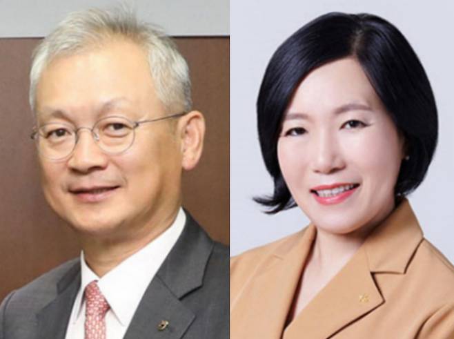 (왼쪽부터) 정영채 NH투자증권 사장, 박정림 KB증권 대표이사. /조선DB