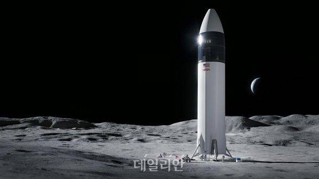 스페이스X의 달 착륙선 상상도. ⓒ스페이스X