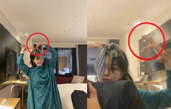 AOA 출신 권민아가 서울시 용산구의 한 호텔 객실 내부에서 불이 붙은 담배를 들고 있는 사진을 올렸다 논란이 되자 사진을 삭제하고 인스타 계정을 닫았다. [권민아 인스타그램]
