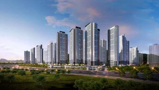 원주기업도시 이지 더원 3차 투시도. <동양건설산업 제공>