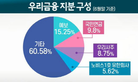 우리금융 지분 구성.