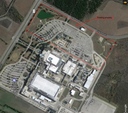 삼성전자의 미국 텍사스주 오스틴 공장 증설 후보지(붉은 색 사각형). /사진=매경DB
