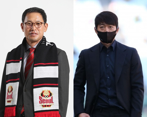 서울 안익수(왼쪽) 감독과 성남 김남일 감독. 제공 | 서울, 한국프로축구연맹