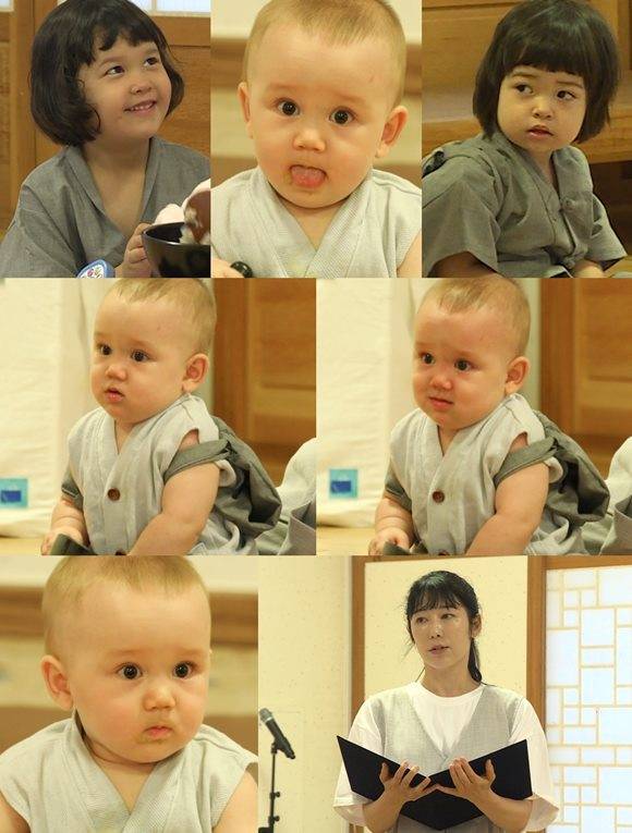 방송인 사유리와 아들 젠이 12일 오후 방송되는 KBS 2TV '슈퍼맨이 돌아왔다'에서 따루와 아르미·아일리와 템플스테이 체험을 공개한다. /방송 예고 화면 캡처