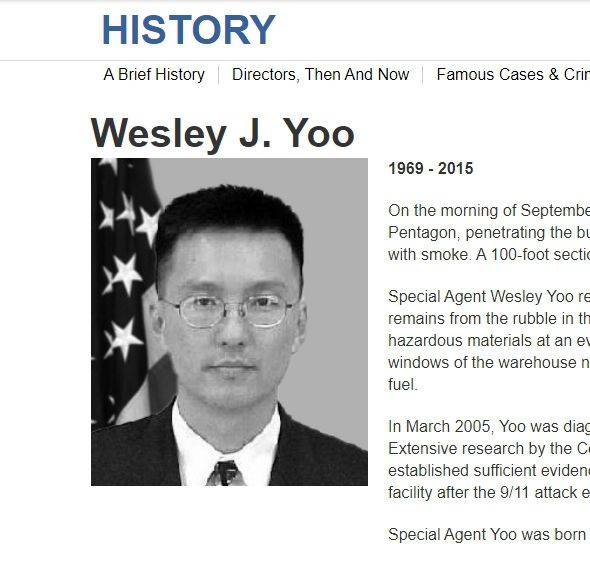 FBI에 소개된 한국계 요원 웨슬리 유. 1996년 FBI 요원으로 합류해 활약하다 2015년 10월 안타깝게 숨졌다. /FBI 홈페이지
