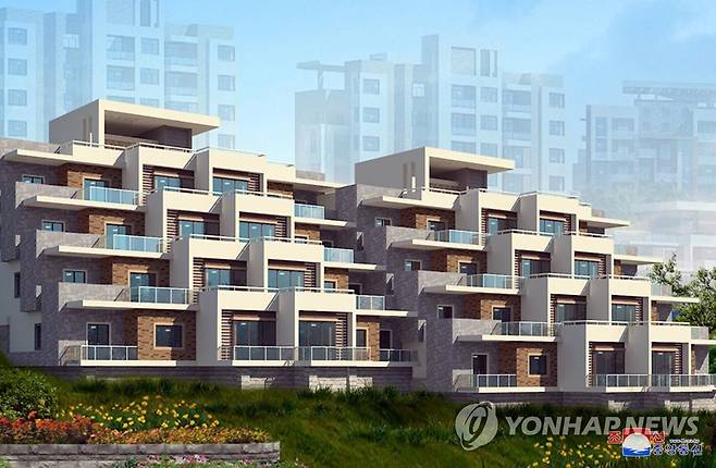 평양에 건설 중인 보통강 고급주택 단지 조감도 (평양 조선중앙통신=연합뉴스) 조선중앙통신이 지난 4월 1일 공개한 공개한 보통강 고급주택 조감도. [국내에서만 사용가능. 재배포 금지. For Use Only in the Republic of Korea. No Redistribution] nkphoto@yna.co.kr