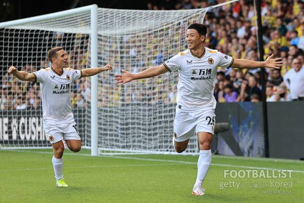 황희찬(오른쪽, 울버햄턴원더러스). 게티이미지코리아