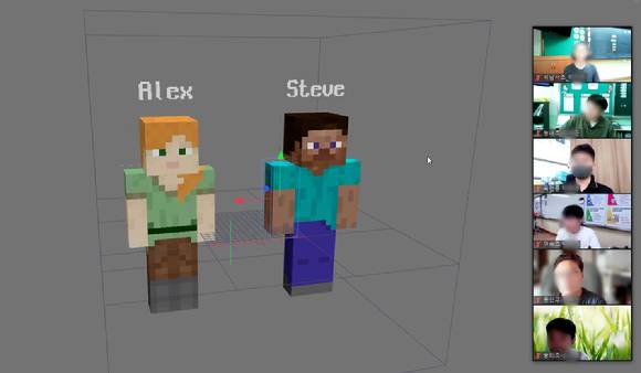 마인크래프트 기반 메타버스 교육 [사진=인천시교육청]