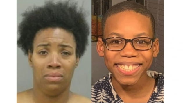 37세 미국 여성 팰론 해리스(왼쪽)가 아들 케이든 잉그럼(12)을 살해한 혐의로 체포됐다/사진=뉴욕포스트