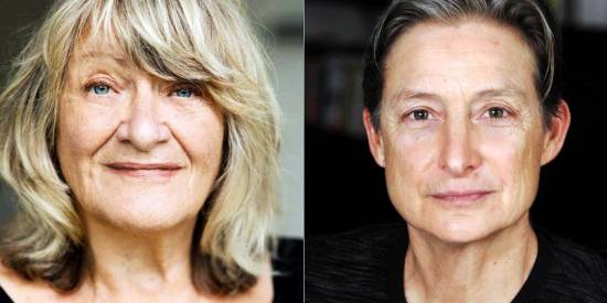 왼쪽은 버틀러(오른쪽)의 젠더이론을 가장 대표적으로 비판한 학자로 권력 관계와 아동 성폭력 문제를 선구자적으로 공론화한 독일의 유명 원조 여성학자 알리체 슈바르처. ‘모든 사람을 위한 데모’ 홈페이지