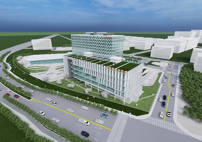 원주에 친환경 디지털 헬스케어산업 지원센터 건립     (원주=연합뉴스) 김영인 기자 = 첨단 의료기기산업의 메카인 강원 원주시에 친환경 디지털 헬스케어산업 지원센터가 건립된다. 사진은 조감도. 2021.9.14