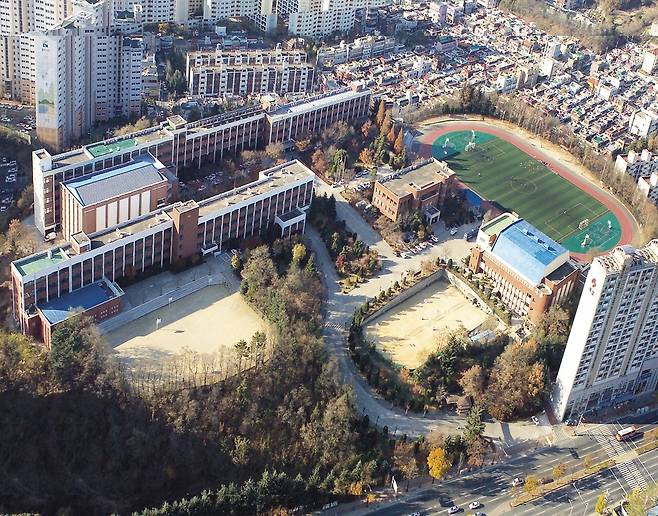 하늘에서 내려다본 대구 대륜중·고 [대륜고 제공.재판매 및 DB 금지]