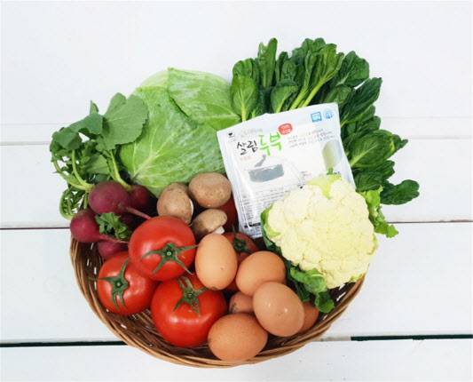 농림축산식품부가 지원하는 임산부 친환경농산물 꾸러미 견본. (사진=농식품부)