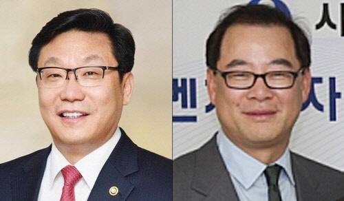 주형환(왼쪽)·성기홍 API 이사[연합뉴스]