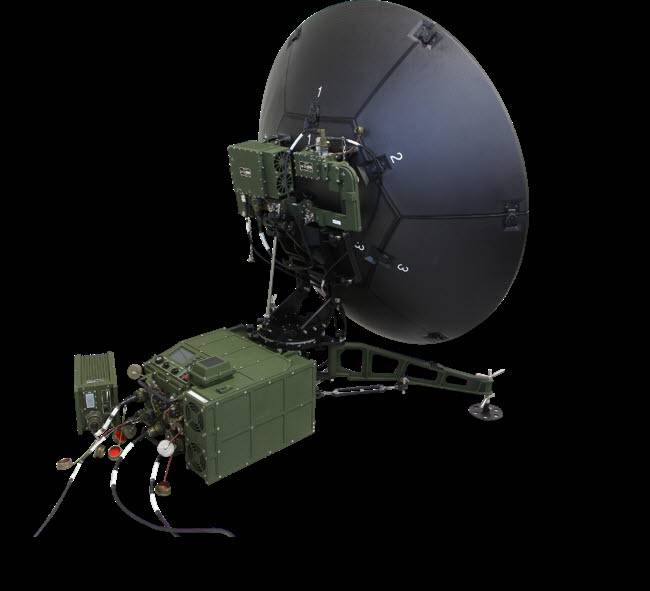 한화시스템이 양산하는 ′군위성통신체계-II 운반용 단말기 형상
