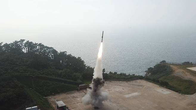 지난해 말 개발돼 실전배치를 앞둔 초음속 순항미사일. '항모 킬러'로 쓸 수 있는 무기다. 국방과학연구소