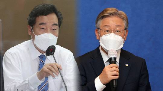 이낙연(왼쪽) 민주당 전 대표와 이재명 경기도지사. 연합뉴스