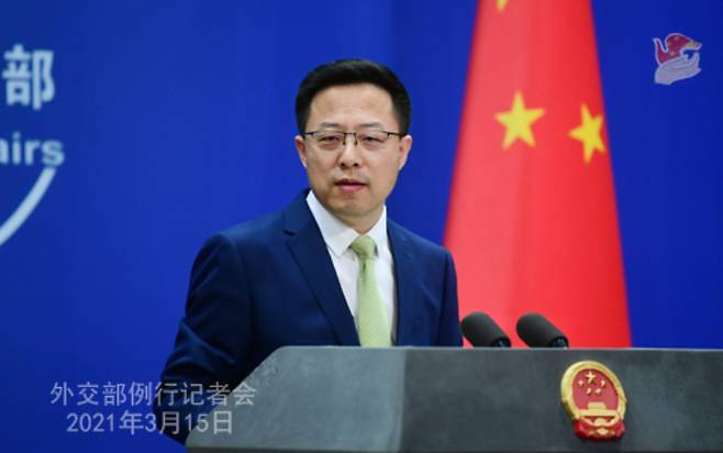 자오리젠 중국 외교부 대변인/사진  중국 외교부 홈페이지