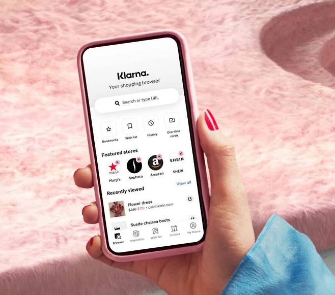 스웨덴의 BNPL 서비스 업체 클라나의 앱 화면/클라나 홈페이지