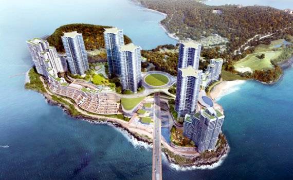 여수 경도에 건립 예정인 29층 타워형 레지던스 조감도. 사진=뉴시스