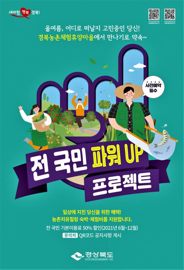 ▲'전 국민 파워업 농촌관광지원' 포스터ⓒ경북도