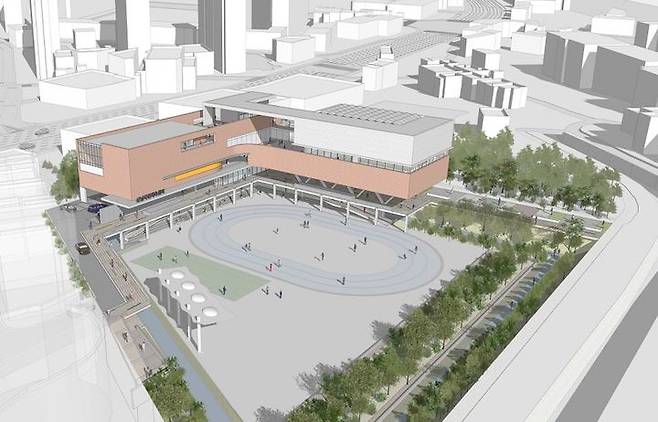 [청주=뉴시스] 충북 청주시 산남국민체육센터 설계도. (사진=청주시 제공) photo@newsis.com *재판매 및 DB 금지