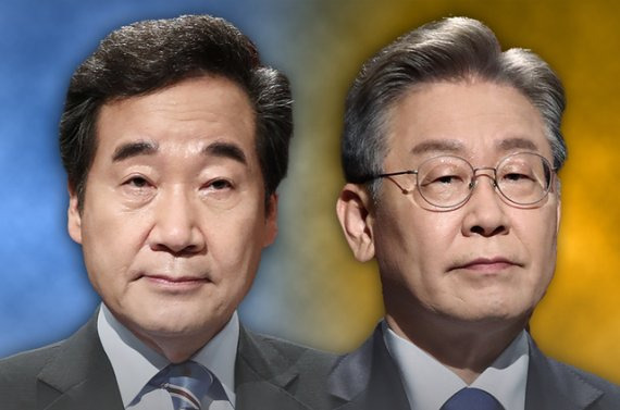 이낙연 전 더불어민주당 대표(왼쪽)와 이재명 경기도지사.