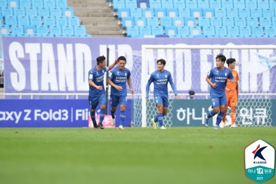 삼성이 115일 만에 승리를 거뒀다. 사진=한국프로축구연맹