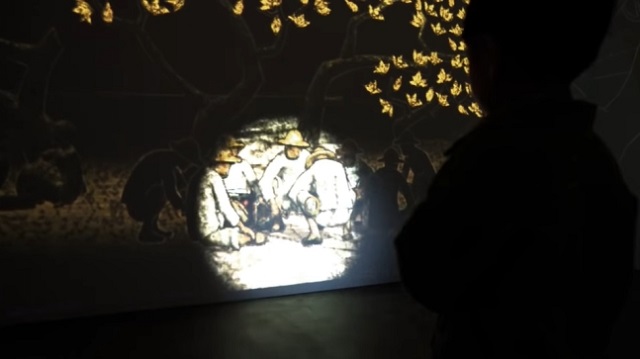 박수근어린이미술관에 놓인 미디어아트 작품 '숨은 그림 찾기'. 문준용 유튜브 캡처