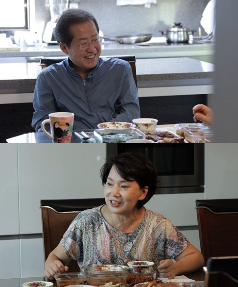 TV조선 '와이프 카드 쓰는 남자( 와카남)'에 출연한 홍준표 의원과 아내 이순삼씨의 모습.  *재판매 및 DB 금지