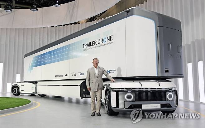 현대차그룹 '하이드로젠 웨이브' 행사에 참석한 정의선 회장 [현대차그룹 제공. 재판매 및 DB 금지] photo@yna.co.kr