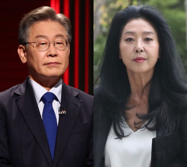 이재명 경기도지사(왼쪽)와 배우 김부선. 연합뉴스
