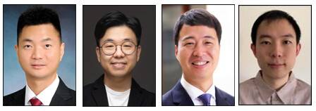 왼쪽부터 숭실대 김봉훈 교수, 미국 노스웨스턴대 김진태 교수, 박윤석·장호경 연구원. 과학기술정보통신부 제공