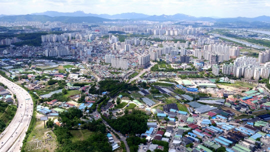 기 신도시 예정지인 경기 하남시 교산지구 일대의 모습. [연합뉴스]