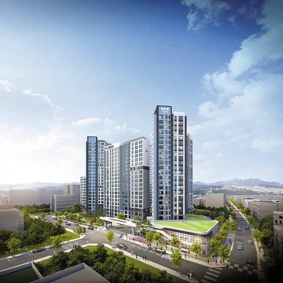 신혼희망타운 ‘강서 금호어울림 퍼스티어’(투시도) 청약은 LH 청약센터 홈페이지에서 27, 28일 2일간 진행된다.