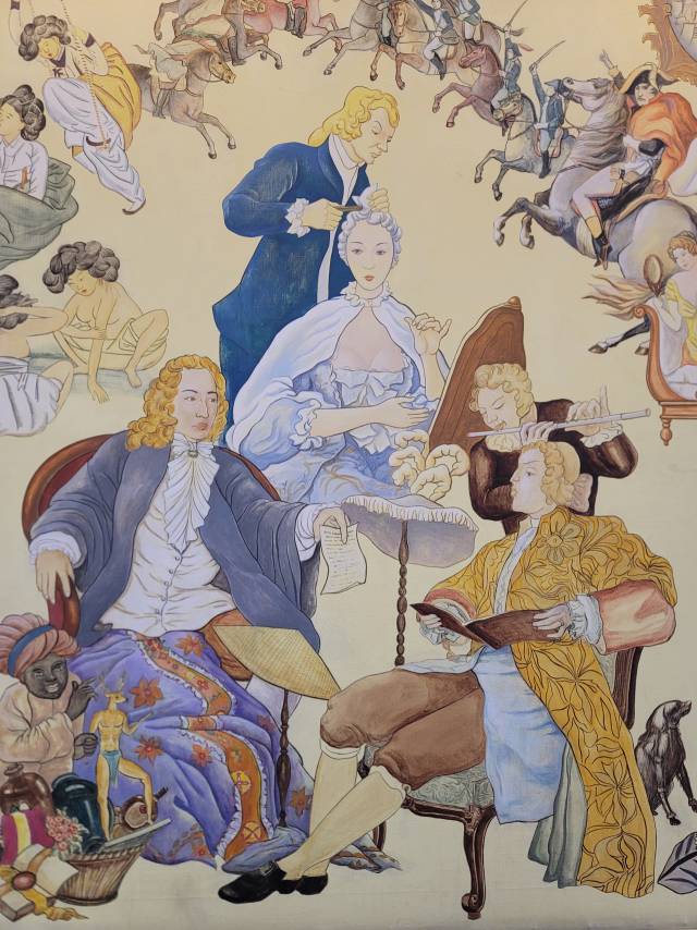 '동서고금 화장하는 미인도'의 세부 모습.