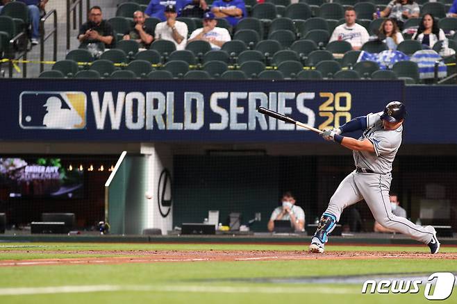 2020년 월드시리즈에서 활약한 탬파베이 레이스 최지만. © AFP=뉴스1