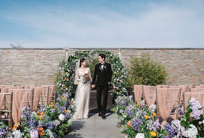 코트야드 메리어트 타임스퀘어 스퀘어 가든 야외 프라이빗 스몰 웨딩