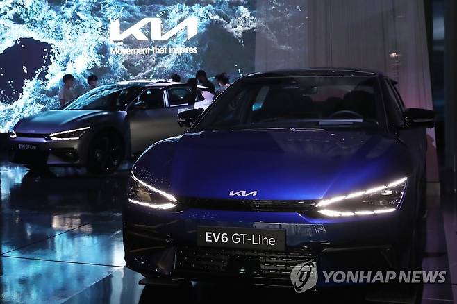 기아 전기차 'EV6' 체험공간  [연합뉴스 자료사진]