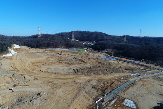2018년 12월 택지로 조성돼 아파트 착공을 앞둔 대장동. 중앙포토