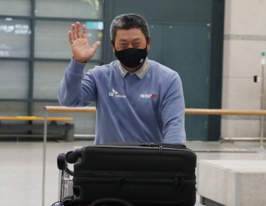28일 새벽 귀국하는 최경주
[스포티즌 제공]