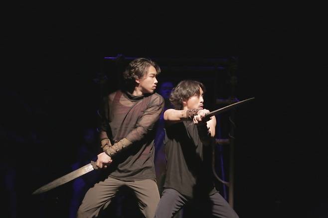 동신대뮤지컬실용음악학과 학생들이 연출한  연극 '맥베스' 장면.