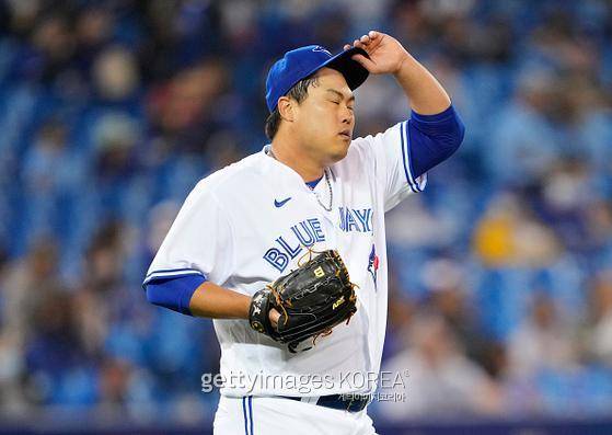 29일(한국시간) 뉴욕 양키스전에 등판한 류현진.  사진=게티이미지