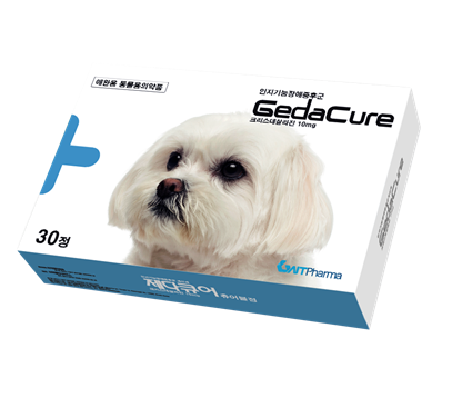지엔티파마가 국내 최초 개발해 시판중인 반려견 치매 치료제 ‘제다큐어정’(지엔티파마 제공)