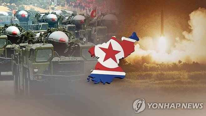 북한 미사일 시험 발사(CG) [연합뉴스TV 제공]