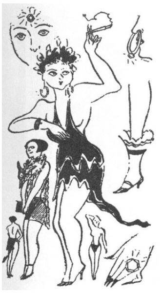 안석주, ‘모던걸의 행렬’, <조선일보>, 1932년 1월19일치.